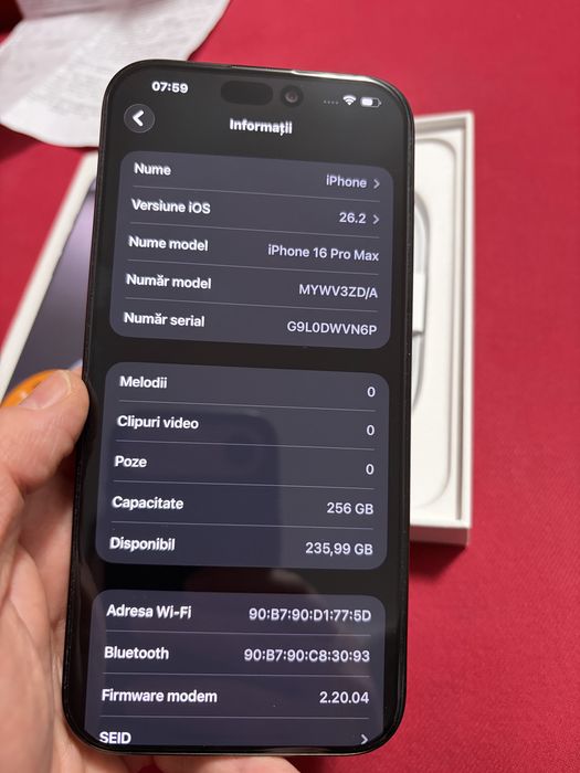 iPhone 16 Pro Max 256 GB black titanium