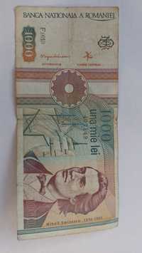 Bancnota 1000 lei, din 1991 Mihai Eminescu