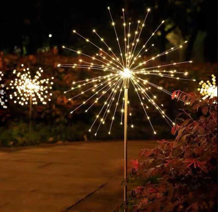 Соларно глухарче (коледна украса) - жълто, шарено - 2бр в опаковка