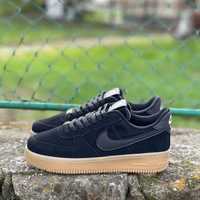 Adidasi Air force 1 low Black | Piele intoarsa