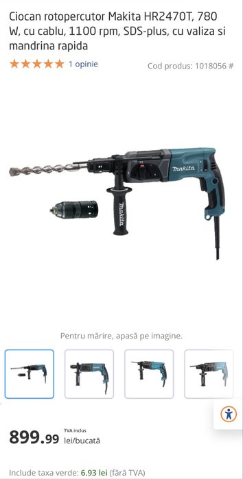 Ciocan rotopercutor Makita HR2470T nou nout