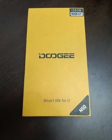 Смартфон Doogee N50 Dual SIM 128GB / 8GB, с прозрачен калъф, черен