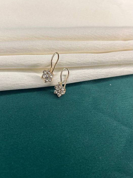 Рассрочка 0% по 6670 тг в  месяц. Серьги  детский из золота 585