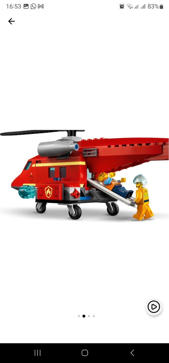 LEGO City Fire Elicopter pompieri 60281 NOU, sigilat