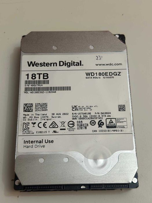 REDUCERE HDD Hard disk Westen Digital 18TB 3.5 100% Health/performance