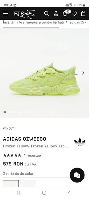 Adidas ozweego neon yellow
