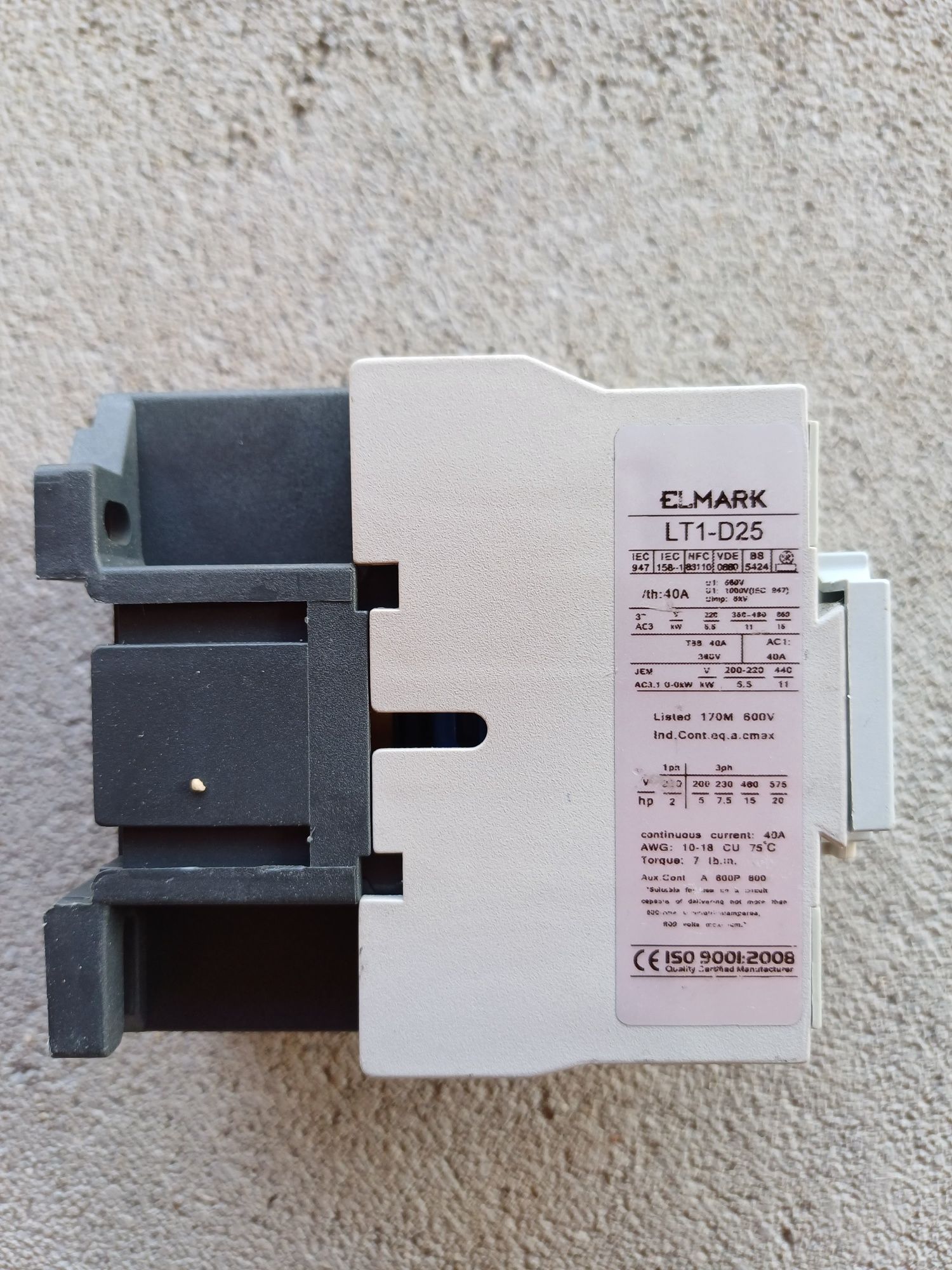 CONTACTOR Elmark LT1-D2510 40A 230V