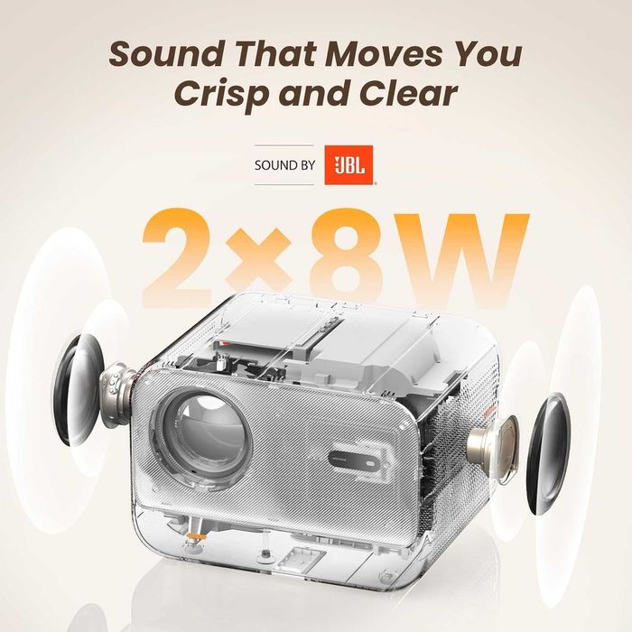 Проектор Yaber L2s с JBL звук 1080P WiFi 6 Bluetooth – чисто нов