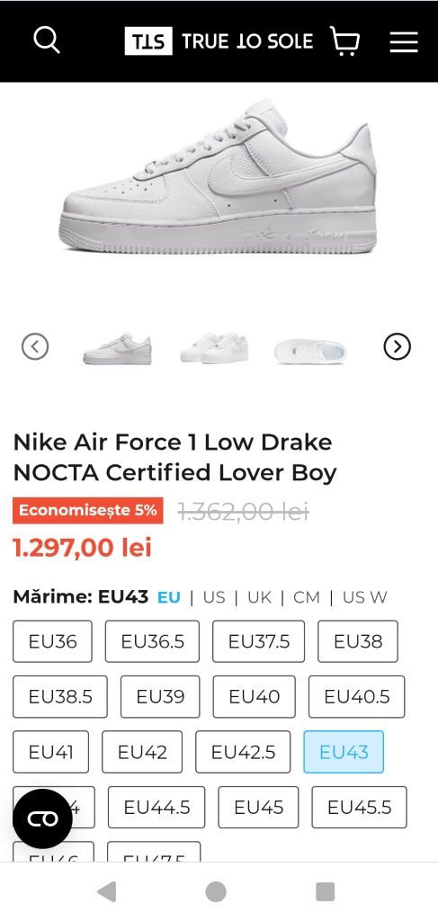 Nike Air Force 1 Low Drake Nocta Certified Lover Boy
