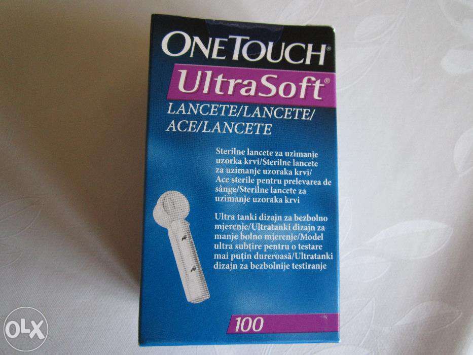 OneTouch UltraSoft Lancete (Ace) - punga cu fermoar 10 bucati