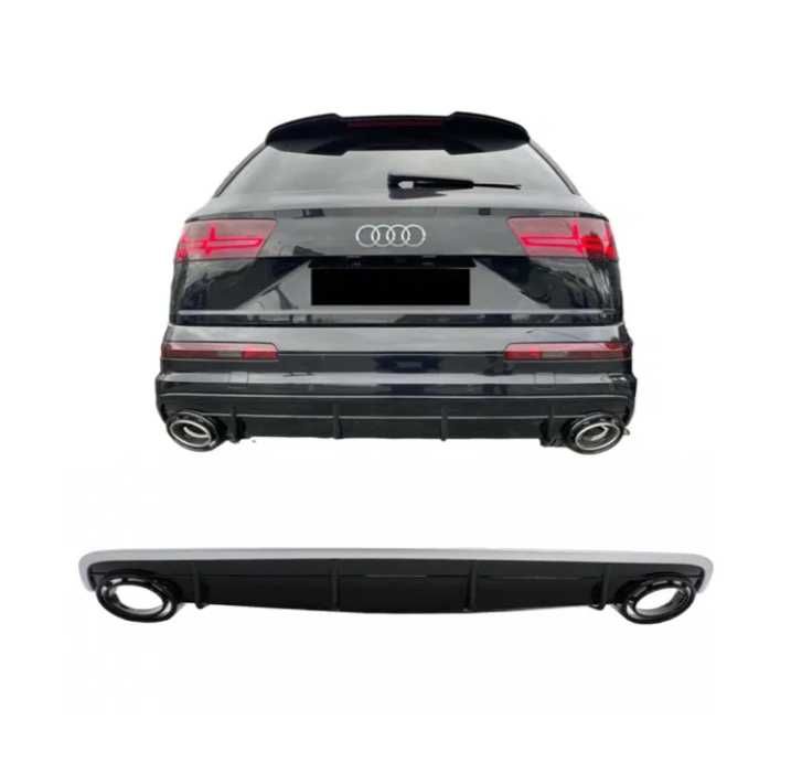 Дифузьор Audi RSQ7 16-19 задната броня Q7 ауспух спойлер SQ7 rs sline
