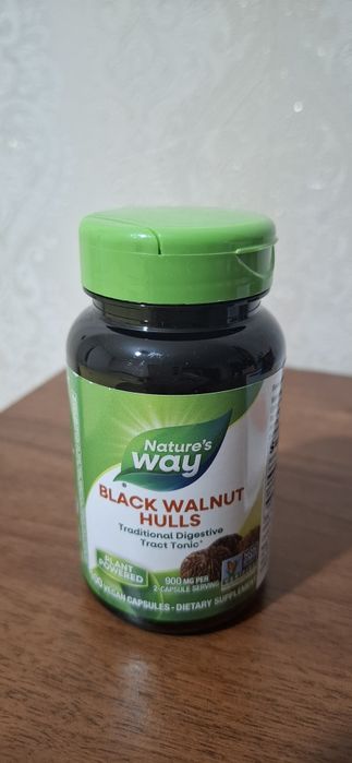 Черный орех, Black Walnut Hulls, Nature's Way, скорлупа,