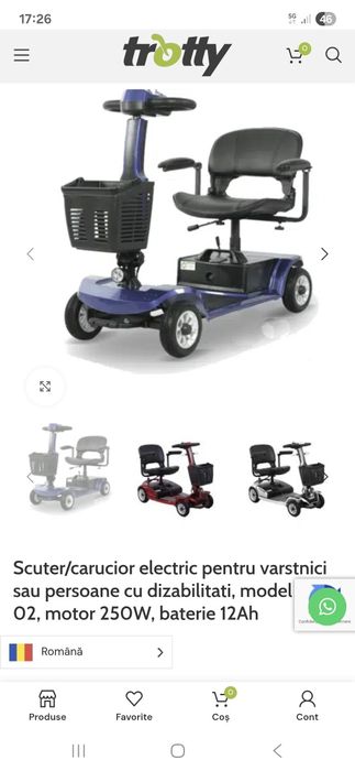 Scuter pentru persoane cu dizabilități