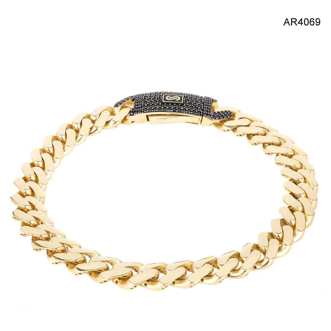 Bratara Cuban Aur 14K Monaco Chain, Arjewels [AR4069]