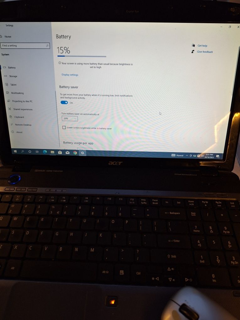 Laptop Acer Aspire 5738DZG