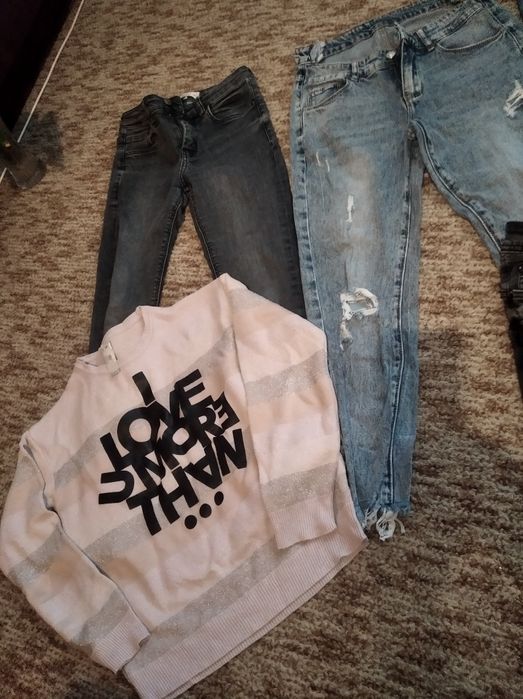 Голям лот дънки р.146само за 10лв.всичко