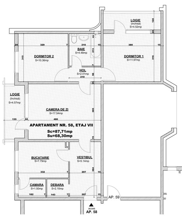 Proprietar, vând apartament 3 camere ultracentral Parc Botanic/Mall