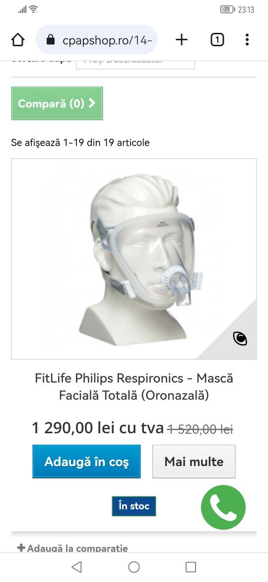 Full Face Mask, Phillips Respironics Fit XLLife