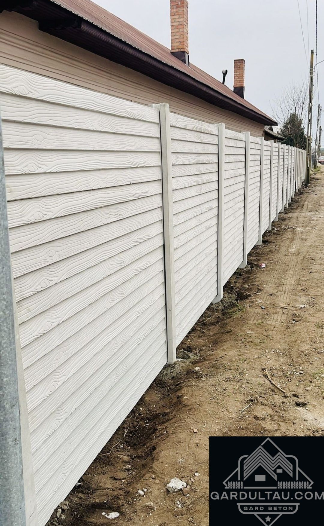 Reduceri garduri din beton placi și stalpi de gard model 3D Alb