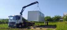 Camion  macara brat 14,5 m . Transport utilaje