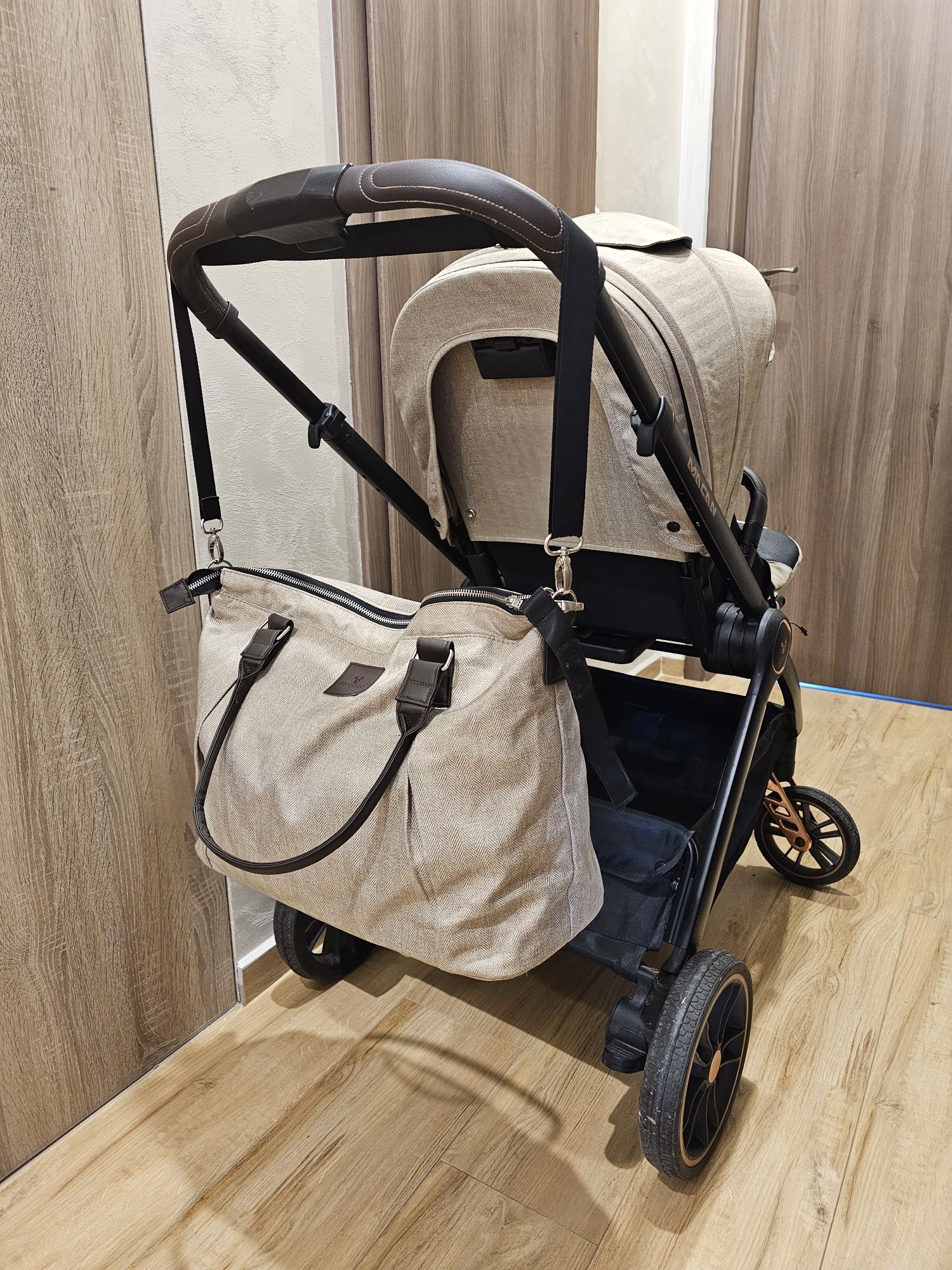 Cangaroo Macan 2в1 бебешка количка, бежов цвят