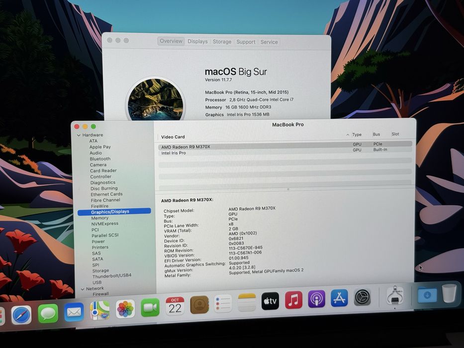 CTO’Като Нов 15,4’Macbook Pro 15 Mid 2015/I7 2.8Ghz/16GB Ram/1TB/R9
