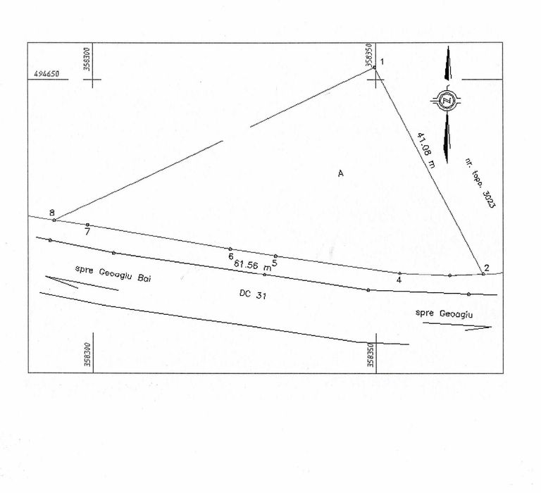 Teren 1360 mp. Geoagiu -Băi. HD.