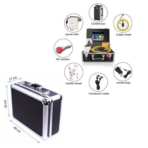 Camera Inspectie video canalizare, 35m, iUni ICT8, Monitor 7 inch