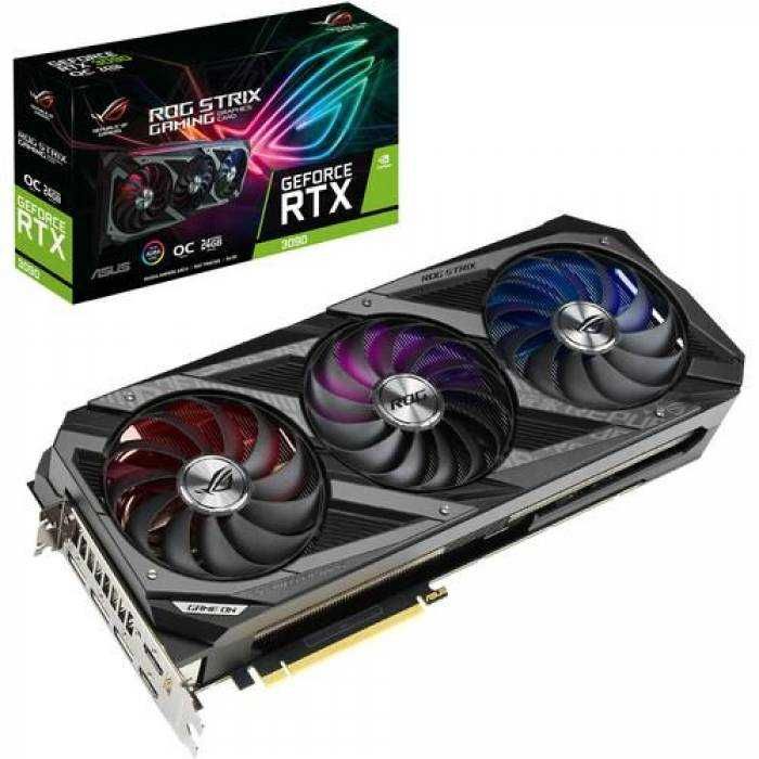 Placa video ASUS GeForce RTX 3090 ROG STRIX O24G 24GB GDDR6X 384-bit