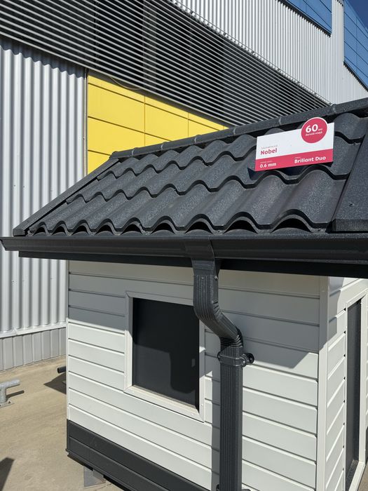 Tablă Tip Tiglă Metalică Acoperiș Nobel RAL 7016 gri antracit mat 0,5