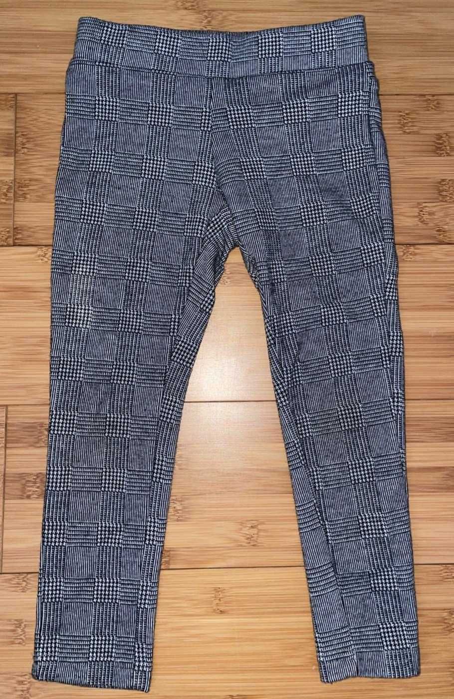 Pantaloni casual fata carouri alb negru C&A bumbac/lycra 4 ani noi!