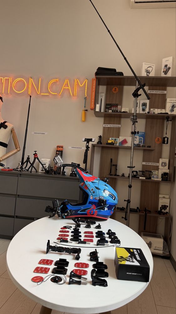 Крепление для GoPro/Insta360/DJI action на подбородок мотошлема