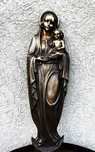 Superba statueta-bronz-Fecioara Maria cu pruncul-prezinta serie-Franta