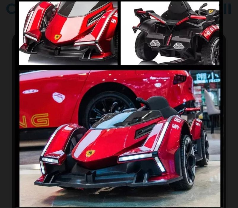 Masina electrica bebelusi lamborghini rosu noua cu telecomanda 2-6ani