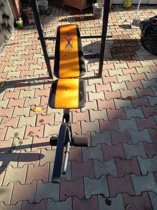 Banca bodybuilding cu bara si greutati