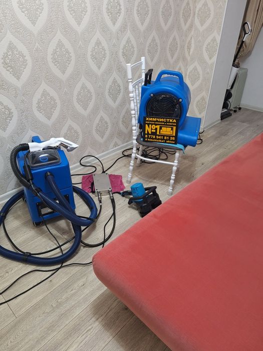 Химчистка мебели. После чистки мебель сухая — можно пользоваться сразу