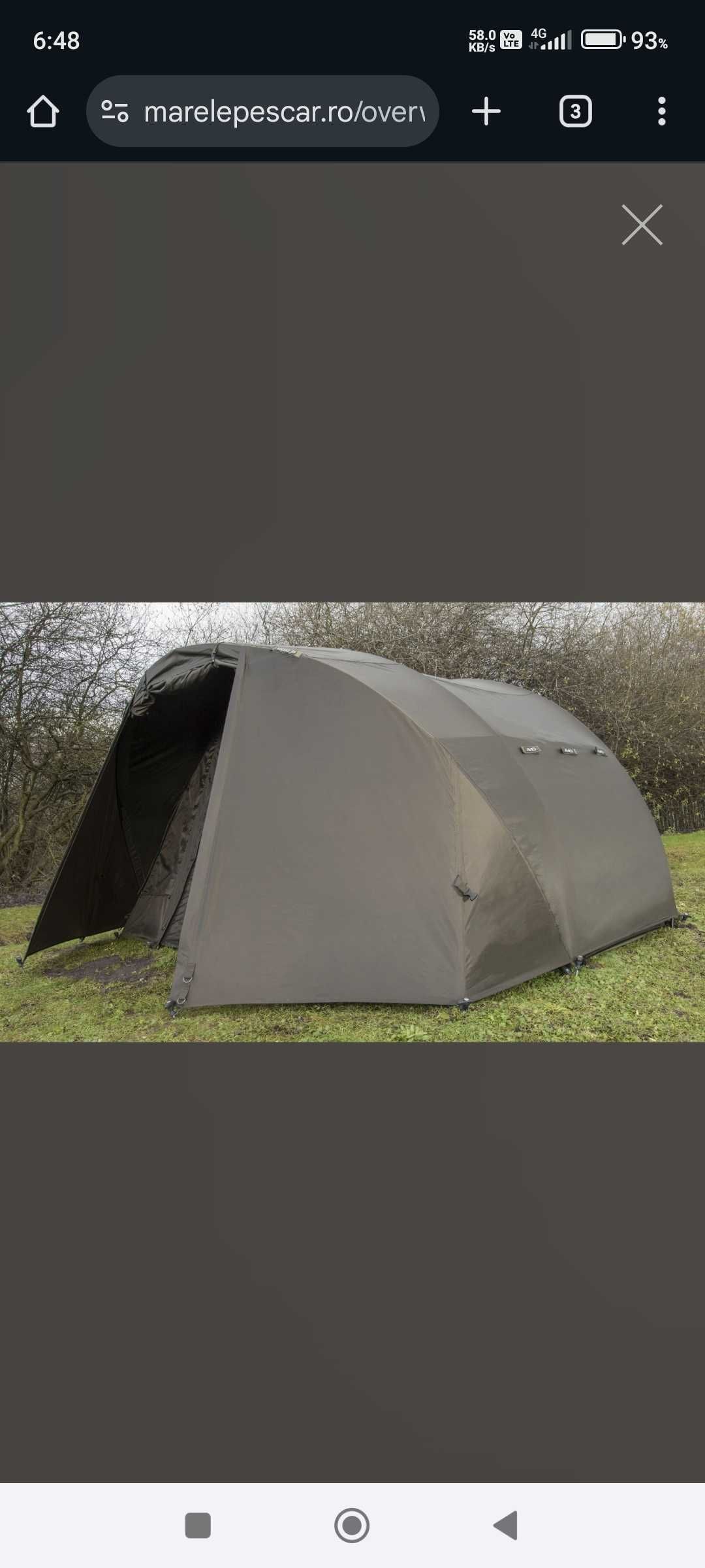 Cort Pescuit Avid Carp Ascent Bivvy One Man + Overwrap winter