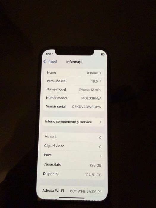 Iphone 12 mini 75%bat