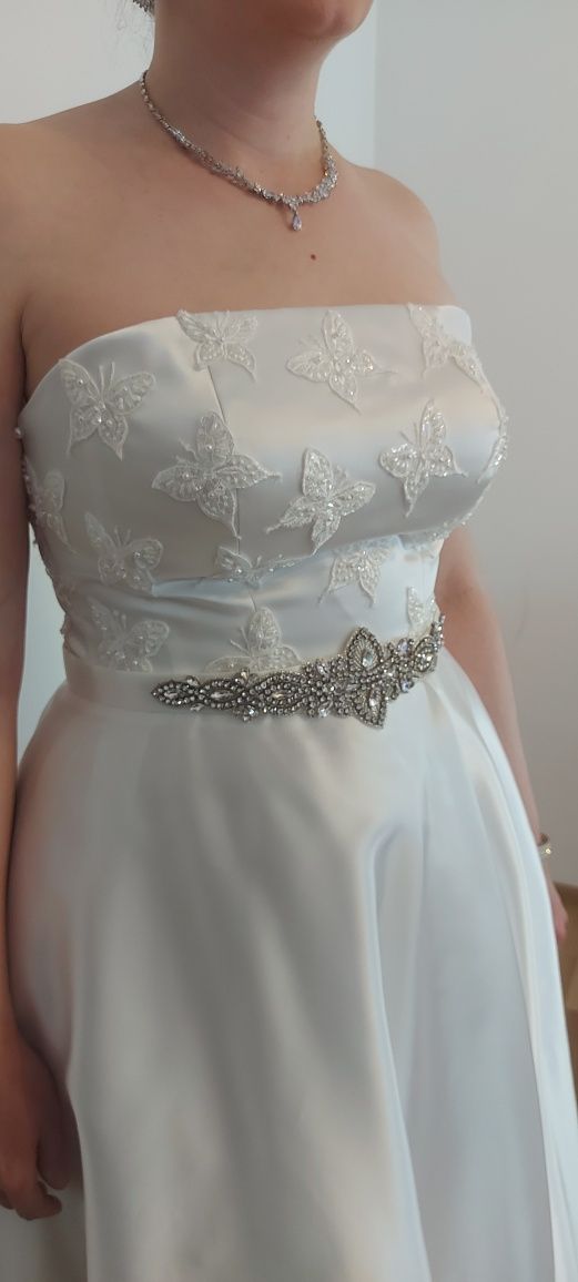 Rochie de mireasă albă lungă oferta preț