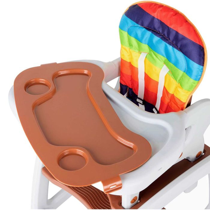 Scaun de masa bebe, copii Juju Eat&Play maro