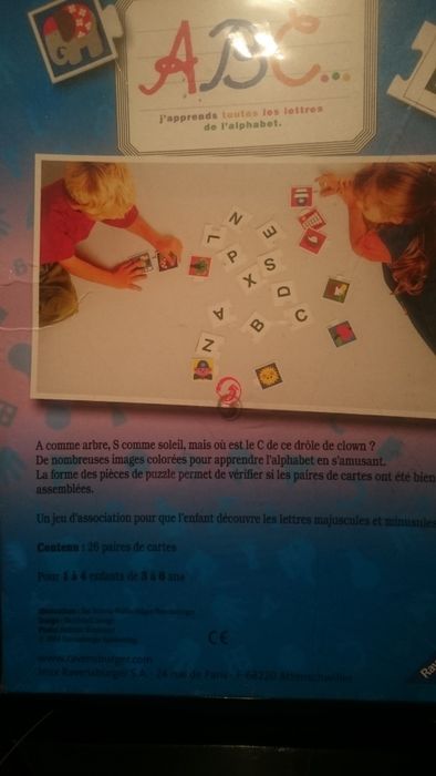 Детска игра-пъзел за учене на френската азбука на Ravensburger-нова, н