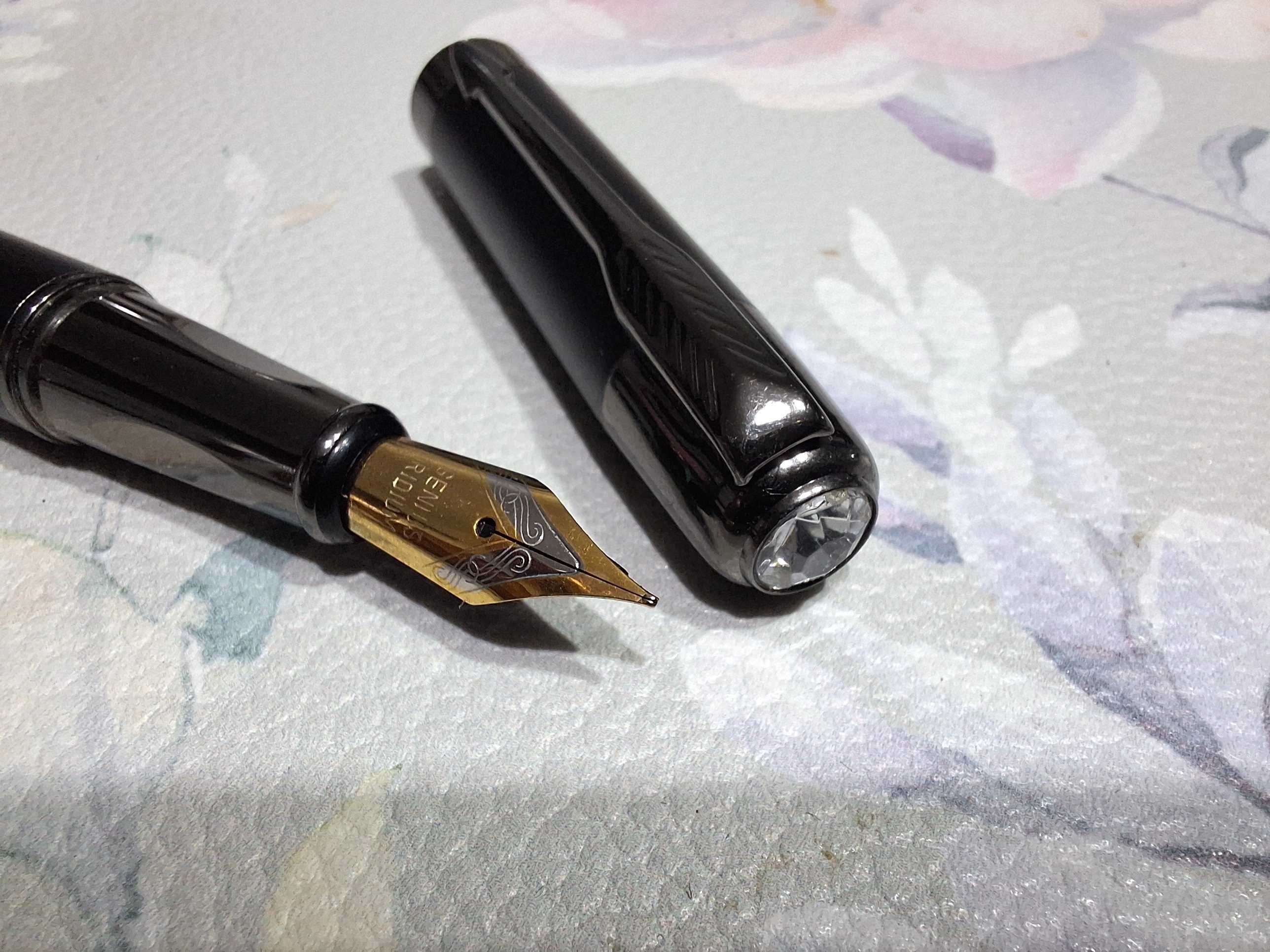 Stilou de lux Genius penita clasica Iridium Point M BLACK Metalic