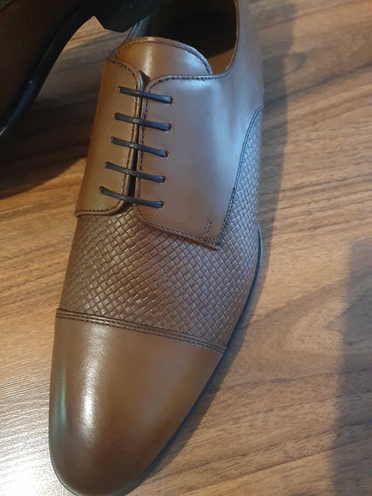 Pantofi derby din piele barbati ZARA mar 42 NOI