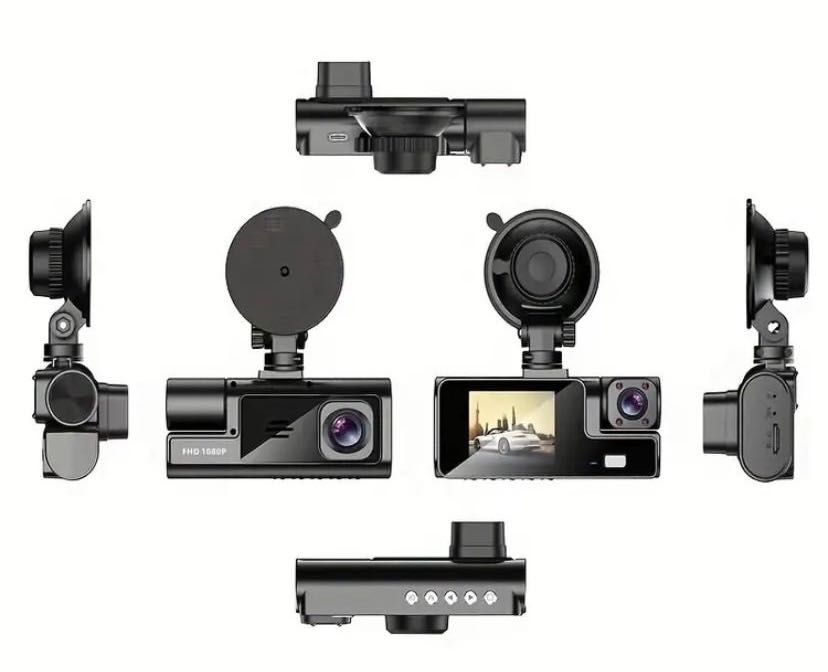 Cameră de bord HD cu 3 camere + card 32 GB