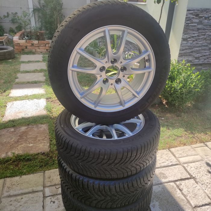 Roti Mercedes, jante 5x112 +anvelope iarna 205/55/r16, cu senzori de p