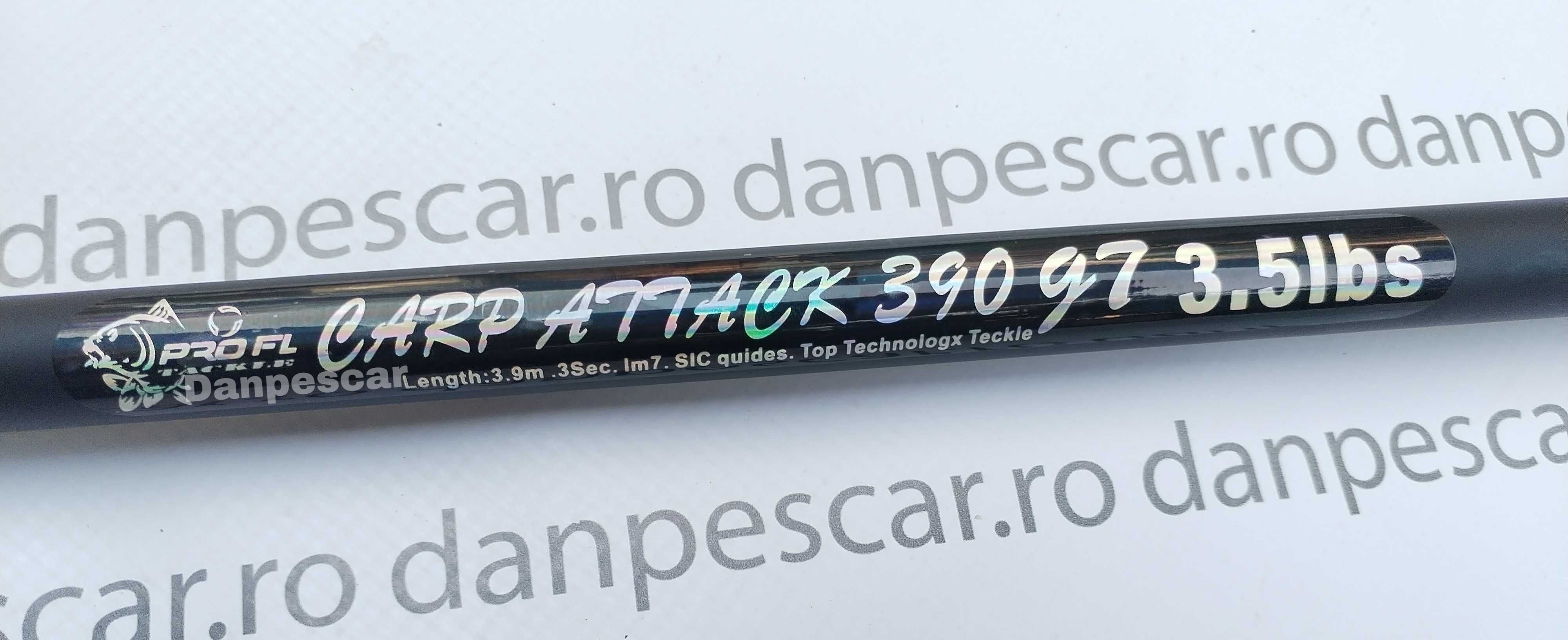 Lanseta 3,90metri PRO FL CARP ATTACK din 3 bucati 3,50LBS compozit