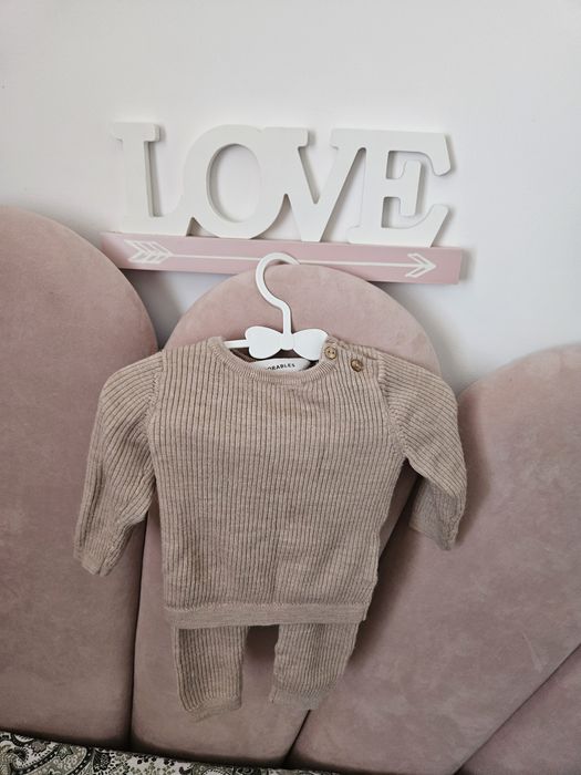 Salopeta set dresuri lana merinos H&M Little dutch