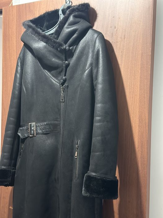 Дубленка женская 48р очень теплая! Почти новая!