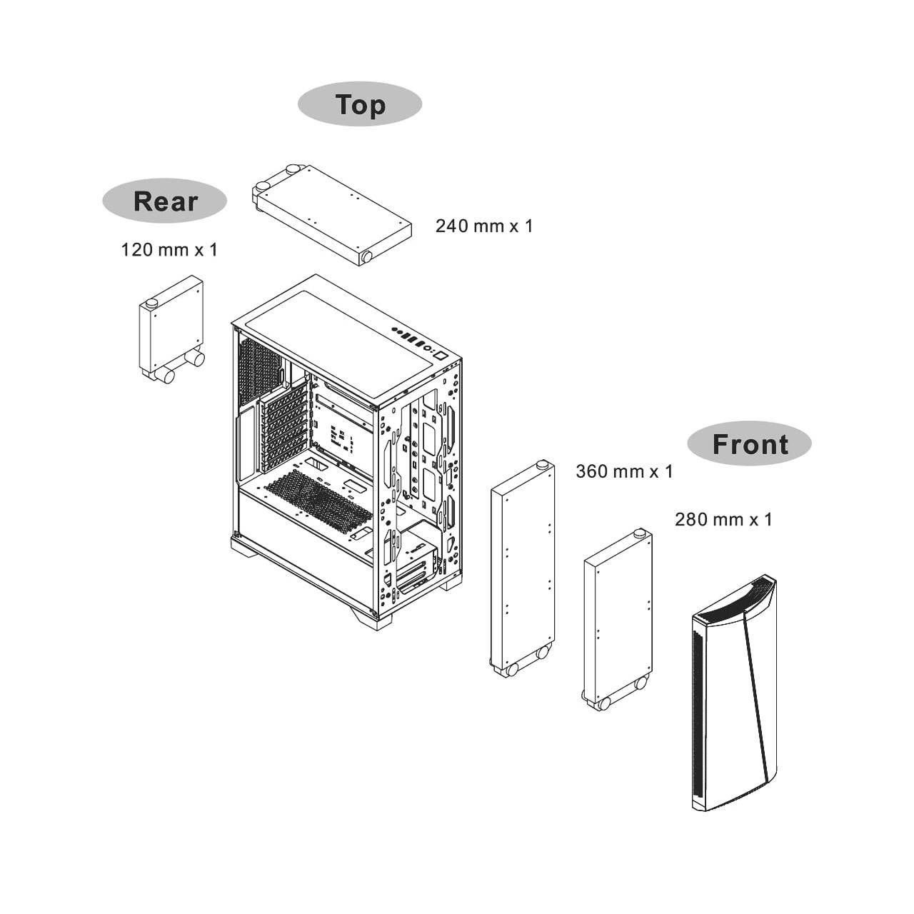 Carcasa Thermaltake H350 Tempered Glass RGB neagra