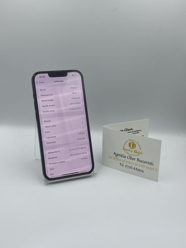 Iphone 14 128 GB / 92 % BAT #43610 GARANTIE!